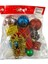 Yılbaşı Süsleri 12 Li Karışık Paket Set Çok Renkli 3-6 cm Süsler 5