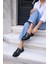 Robin Kadin Siyah Cilt Bagcıklı Loafer Ayakkabi 4