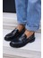 Robin Kadin Siyah Cilt Bagcıklı Loafer Ayakkabi 6