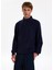 Polo Yaka Düz Lacivert Erkek Sweatshırt J5WM-SWT7223 1