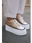 Vardy Kadın Altin Pullu Bagcıklı Dolgu Taban Sneaker 8