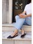 Haris Kadın Tereyag Sarısı Gercek Deri Mını Topuklu Slingback Ayakkabi 3
