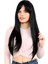 Fiber Sentetik Uzun Düz Kahküllü Peruk / Siyah 2
