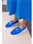 Granda Kadın Mavi Gercek Suet Loafer Ayakkabi 3