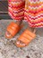 Farah Kadin Orange Gercek Deri Terlik 6