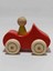 Ahşap Oyuncak Araba Sarı Kırmızı Renk Peg Bebek 1