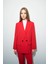 Oversize Geniş Kalıp Ceket Yaka Düğmeli Kırmızı Blazer Ceket C2457AX25AU 1