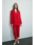 Oversize Geniş Kalıp Ceket Yaka Düğmeli Kırmızı Blazer Ceket C2457AX25AU 2