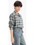Overshirt Fit Gömlek Yaka Kareli Flanel Uzun Kollu Gömlek G3614AX25AU 4