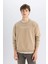 Boxy Fit Bisiklet Yaka Baskılı SWEATSHIRT D2691AX24AU 3