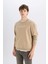 Boxy Fit Bisiklet Yaka Baskılı SWEATSHIRT D2691AX24AU 4