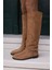 Elvira Kadın Taba Tutun Gercek Suet Toka Detay Çizme 5