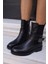 Oskar Kadın Siyah Gercek Deri Bot 2