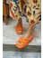 Marciya Kadin Orange Pofuduk Sandalet 4