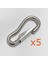 Marine Sustalı Karabina Kilit Paslanmaz Krom 3mm 3X48 mm 5 Adet 2