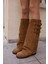 Jakup Kadın Kahverengi Gercek Deri Suet Çizme 8