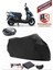 Falcon Mocco 50 Siyah Arka Çanta Uyumlu Motorsiket Brandası Motor Örtüsü Çadır Su Geçirmez Motosiklet Kılıfı Motor Brandası 1