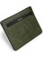 Erkek Hakiki Vintage Deri Haki Yatay Kartlık - 00530MHAKZ01 2