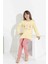 Kız Çocuk Interlok Pijama Takımı Uzun Kollu Rahat Kesim 8407 Sarı 5