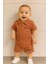 Kahverengi "your Bear" Nakışlı Polo Yaka Şortlu Bebek Takımı - Yazlık 2'li Set 1109 K 4