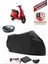 Peugeot Django 50 Siyah Arka Çanta Uyumlu Motorsiket Brandası Motor Örtüsü Çadır Su Geçirmez Motosiklet Kılıfı Motor Brandası 1