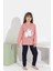 Kız Çocuk Uzun Kollu Pijama Takımı - Sevimli Kedi Desenli 8411 P 4