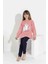 Kız Çocuk Uzun Kollu Pijama Takımı - Sevimli Kedi Desenli 8411 P 5