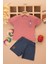 Erkek Bebek Dar Kalıp Kuş Baskılı Şortlu Takım - 25493S 5