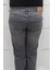 Fistan Store Erkek Gri Yüksek Bel Rahat Kesim Boru Paça Jean Pantolon 5