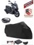 Kymco Dink R 150 Motor Brandası Siyah Arka Çanta Uyumlu Motorsiket Brandası Motor Örtüsü Çadır Su Geçirmez Motosiklet Kılıfı Motor Brandası 1