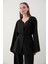 Siyah Ipli Kimono Takım - 8864 9