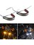 2 Parça Esnek Switchback Çift Renkli Motosiklet LED Çatal Dönüş Sinyal Lambası (Yurt Dışından) 2