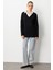 V Yaka Oversize Siyah Triko Kazak 1