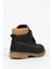 Hakiki Deri Siyah Unisex Çocuk Bot & Bootie 1101-F 3