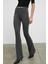 LYSAVINE Kadın Esnek Kumaşlı Slim Fit Koyu Gri Pantolon 4