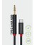 3.5 mm Jack Aux To Type-C Ses Kablosu Siyah 1