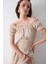 Natural Büzgülü Elbise 7