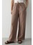 Sütlü Kahve Beli Lastikli Bol Paça Pantolon - 2813 6