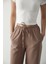 Sütlü Kahve Beli Lastikli Bol Paça Pantolon - 2813 11