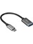 Hytech HY-XO22 Gümüş USB F To Type C M 10CM Kablolu Metal Gövdeli Otg Çevirici 1