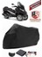 Piaggio Mp3 250 Motor Brandası Siyah Motorsiket Brandası Motor Örtüsü Çadır Su Geçirmez Motosiklet Kılıfı Motor Brandası 1