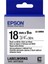 Epson LK-5WBW Güçlü Yapışkanlı Beyaz Üzeri Siyah 18MM 9metre Etiket 1