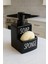 Siyah Porselen Süngerli Sıvı Sabunluk (Soap&sponge) 1