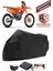 Ktm 450 Exc-F Six Days Motor Brandası Siyah Motorsiket Brandası Motor Örtüsü Çadır Su Geçirmez Motosiklet Kılıfı Motor Brandası 1