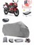 Qj SRK125 R Motor Brandası Gri Arka Çanta Uyumlu Motorsiket Brandası Motor Örtüsü Çadır Su Geçirmez Motosiklet Kılıfı Motor Brandası 1