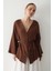 Kahverengi Çok Düğmeli Kimono 6