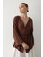 Kahverengi Çok Düğmeli Kimono 10