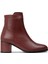 Kadın Bordo Hakiki Deri Fermuarlı Bot - A5810ZBRDC01 1