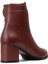 Kadın Bordo Hakiki Deri Fermuarlı Bot - A5810ZBRDC01 2