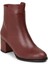 Kadın Bordo Hakiki Deri Fermuarlı Bot - A5810ZBRDC01 5